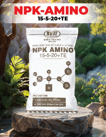 PG108. PHÂN BÓN NPK-AMINO 15-5-20+TE 25KG